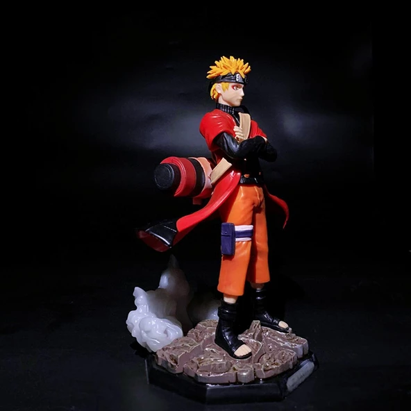 Anime Naruto Uzumaki Işıklı Eylem Karakter Figür Oyuncak Biblo 23 cm - Resim 2