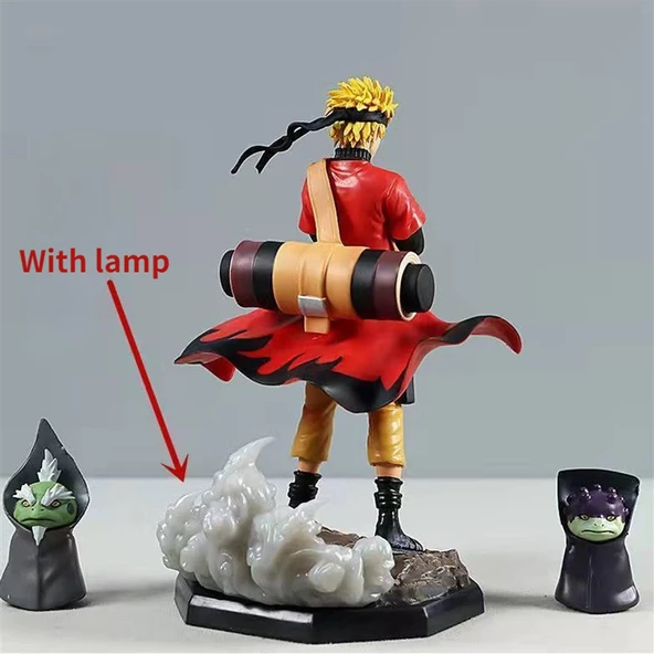 Anime Naruto Uzumaki Işıklı Eylem Karakter Figür Oyuncak Biblo 23 cm - Resim 5