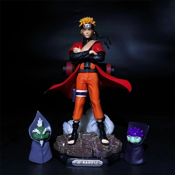 Anime Naruto Uzumaki Işıklı Eylem Karakter Figür Oyuncak Biblo 23 cm - Resim 4