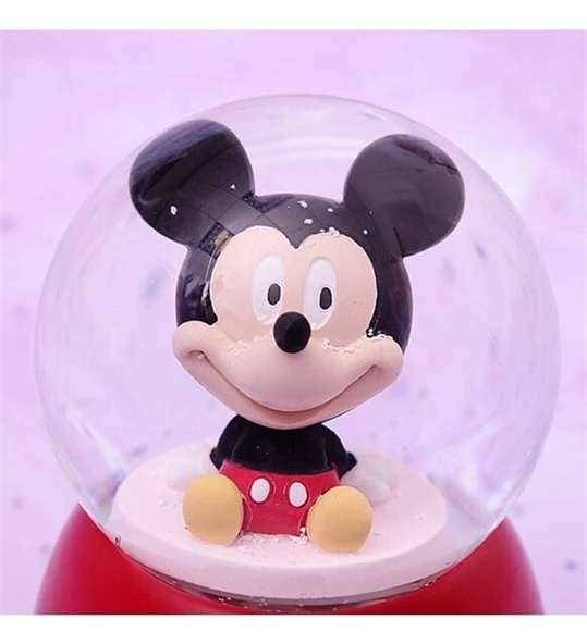 Mickey Mouse Işıklı Müzikli Püskürtmeli Büyük Boy Kar Küresi