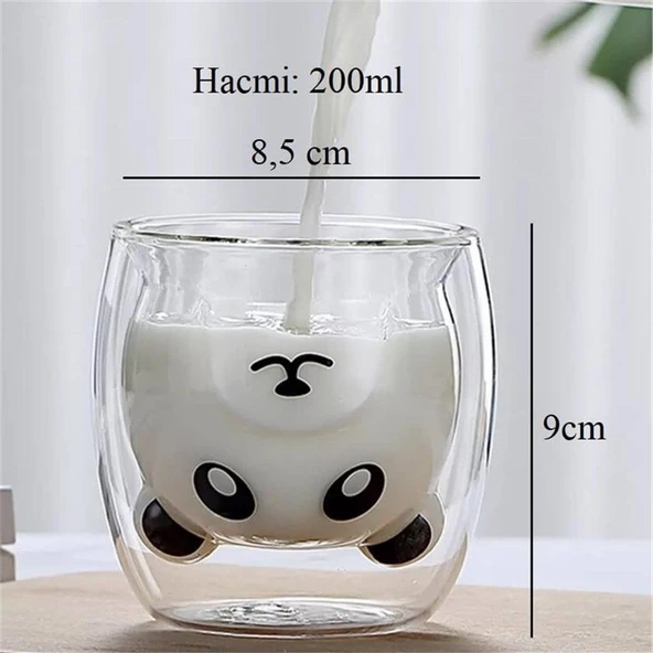 Çift Cidarlı Panda Bardak - 3