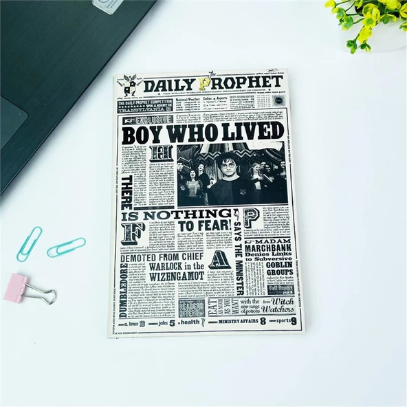 Boy Who Lived Tasarımlı Lastikli Defter