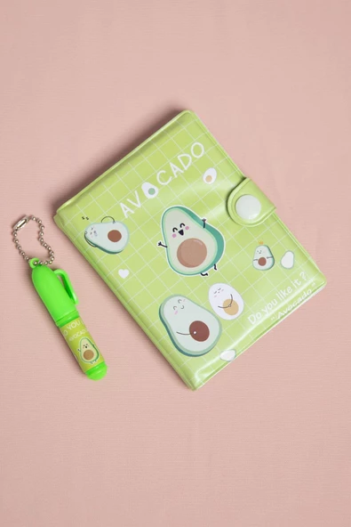Avakado  Defter ve Kalem Seti -Notebook -Defter - 2