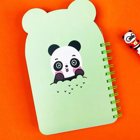 Panda Tasarımlı Sünger Kapaklı Defter - 2
