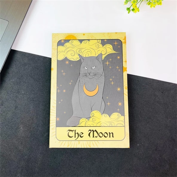 The Moon Kedi Tasarımlı Lastikli Defter