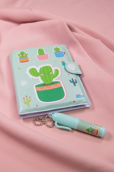 Kaktüs Defter ve Kalem Seti -Notebook -Defter - 6