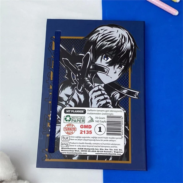 Kazuto Kirigaya Tasarımlı Lastikli Defter - 2