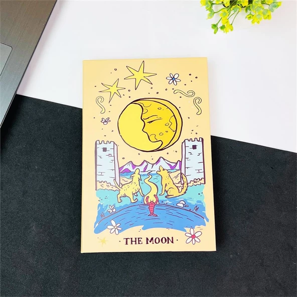 The Moon Tasarımlı Lastikli Defter