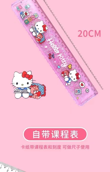 Kawaii Simli My Hello Kitty Kuromi Cinnamoroll  Pompomporin Cetvel - 5
