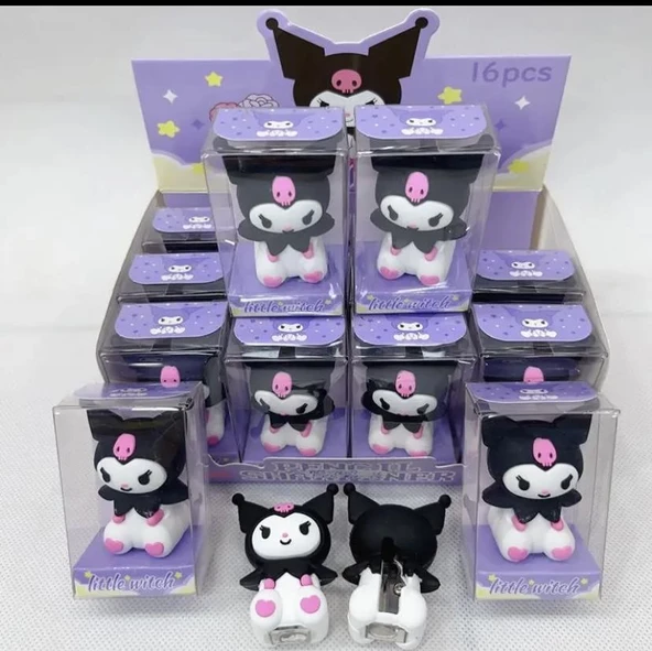 Hello Kitty Kuromi 2 li Silgi Kalem Traş  Set - 3