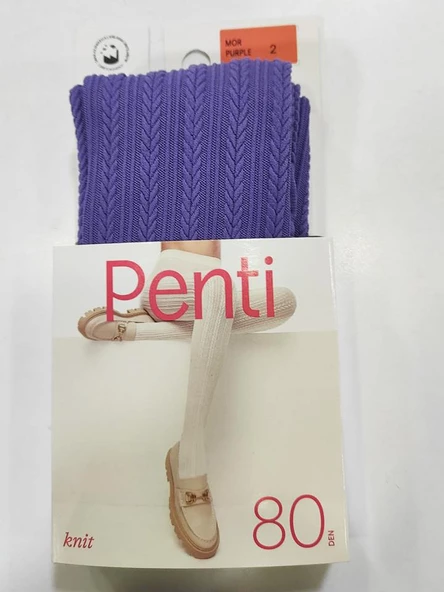 Penti Knit Kadın Desenli 80 Denye Külotlu Çorap - 2