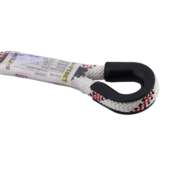 Safaset İş Kazası İş Sağlığı Güvenlik Önlem Yüksek Yer Düşme Düşüş Önleme Yaşam Halatı 12 mm 1.2 Metre - Resim 3