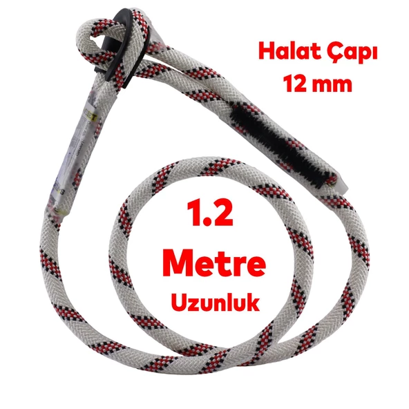 Safaset İş Kazası İş Sağlığı Güvenlik Önlem Yüksek Yer Düşme Düşüş Önleme Yaşam Halatı 12 mm 1.2 Metre - Resim 2