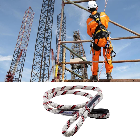 Safaset İş Kazası İş Sağlığı Güvenlik Önlem Yüksek Yer Düşme Düşüş Önleme Yaşam Halatı 12 mm 1.2 Metre - Resim 5