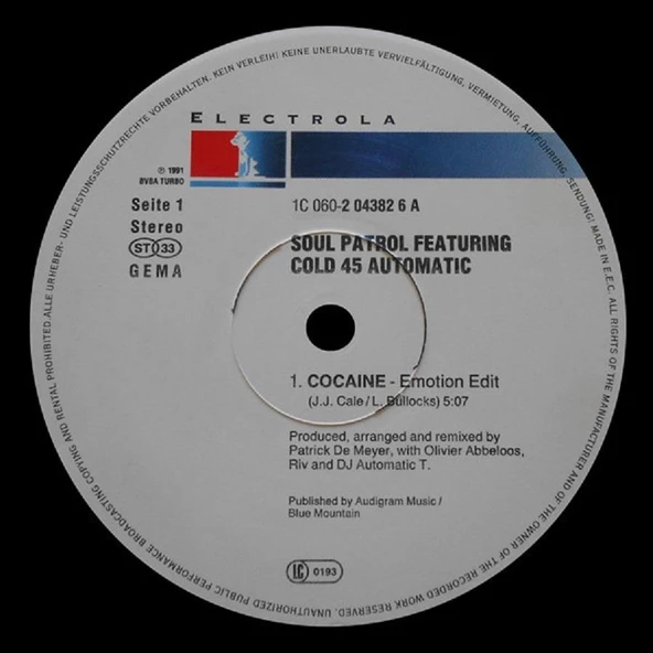 Co-c-ai-ne (Remix) - Soulpatrol* Featuring Cold 45 Automatic Vinly Plak alithestereo - 4