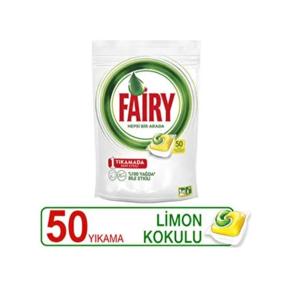 Fairy Bulaşık Makinesi Kapsülü 50'li Hepsi Bir Arada