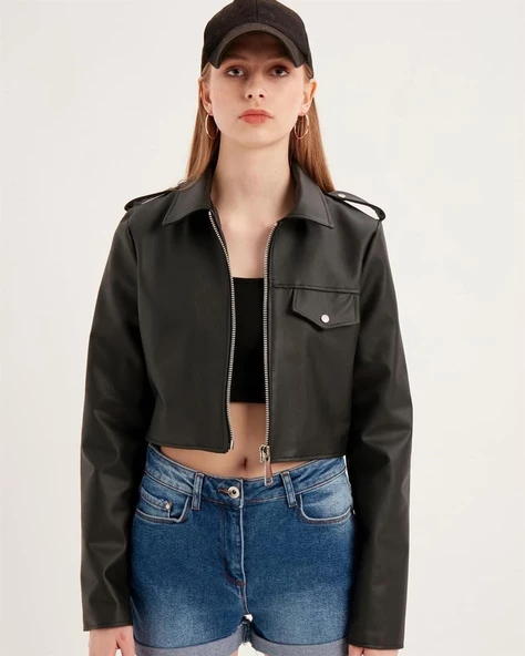 Bayan Yeni model Deri Ceket 531111 - 3