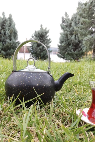 Digithome Granit Kamp ve Mutfak Çay Bitki Çayı Demliği 1,5 Lt Siyah - 152.2.07.020 C1-1-281 - 4