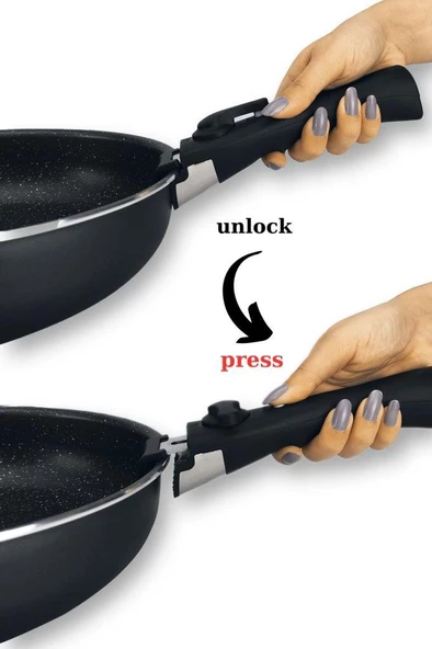 Digithome Winterbach Pangenio 6 Parça Granit Tava ve Tencere Seti Siyah – SP100 C320.139 - 3