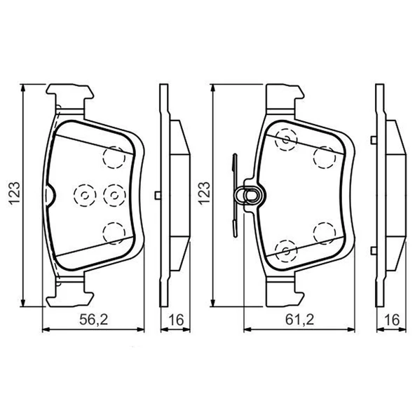 Volkswagen Golf 7 2012 - 2019 Arka Fren Balata Takımı - Bosch - Resim 4