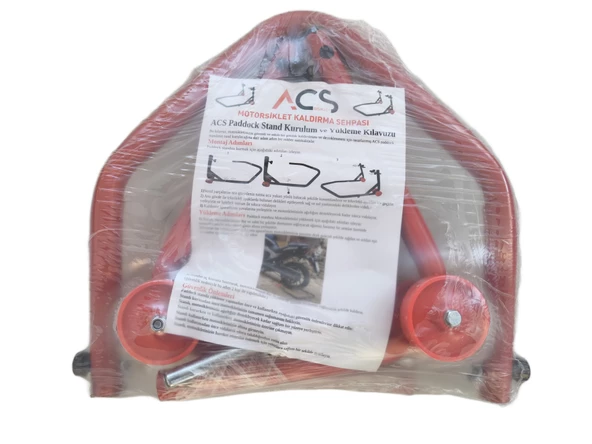 Acs Motosiklet Kaldırma Sehpası (paddock stand) kırmızı - 2