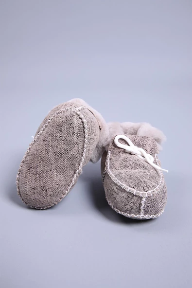 Babyhola Kız Erkek Bebek %100 Deri Patik Panduf Yenidoğan İlk Adım Ayakkabı Kutulu Hediyelik 0946 - 8