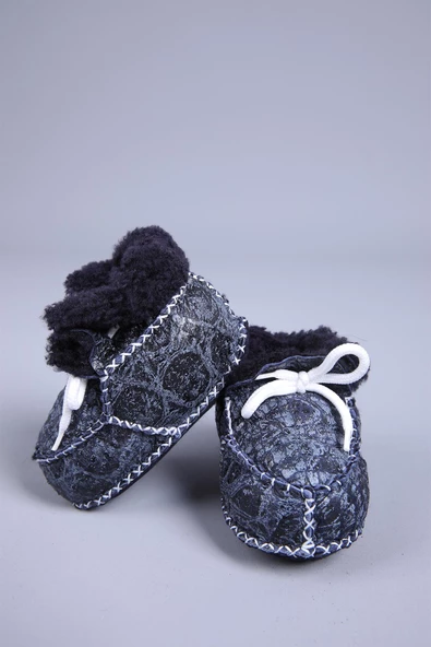 Babyhola Kız Erkek Bebek %100 Deri Patik Panduf Yenidoğan İlk Adım Ayakkabı Kutulu Hediyelik 0946 - 2