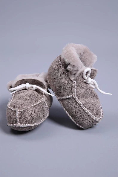 Babyhola Kız Erkek Bebek %100 Deri Patik Panduf Yenidoğan İlk Adım Ayakkabı Kutulu Hediyelik 0946 - 6