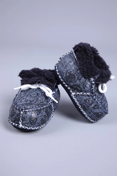 Babyhola Kız Erkek Bebek %100 Deri Patik Panduf Yenidoğan İlk Adım Ayakkabı Kutulu Hediyelik 0946 - 4