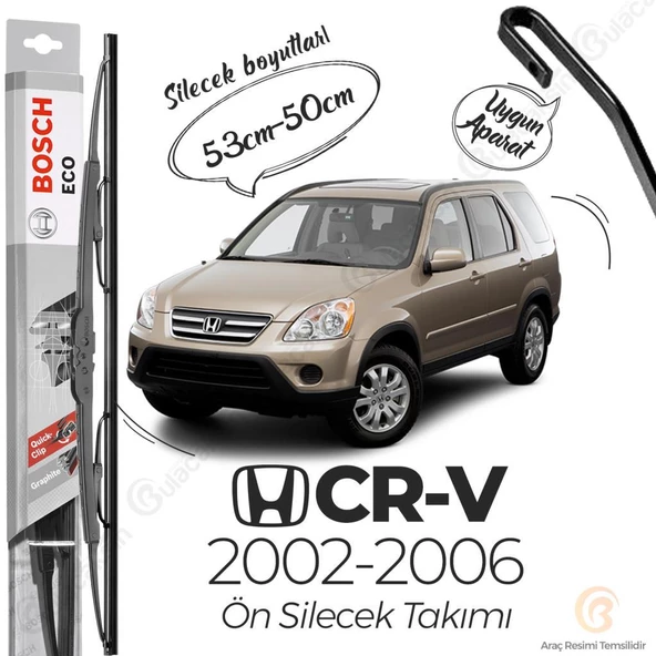 Bosch Eco Ön Silecek Takımı Honda CR-V 2002-2006 ile uyumlu