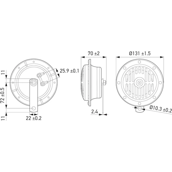 Hella DL50 Süperton Korna İkili Set 12V 310-380 Hz 114 dB - Resim 3