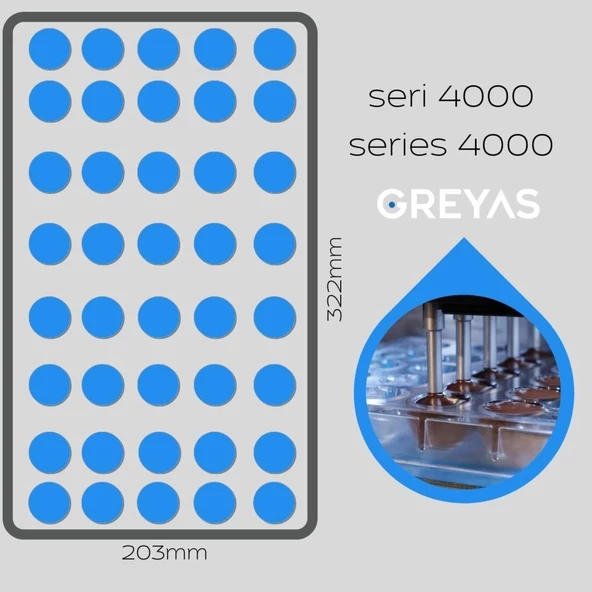 Polikarbon Yuvarlak Pralin Çikolata Kalıbı 13.5 gr | Cm-1305 - Resim 4