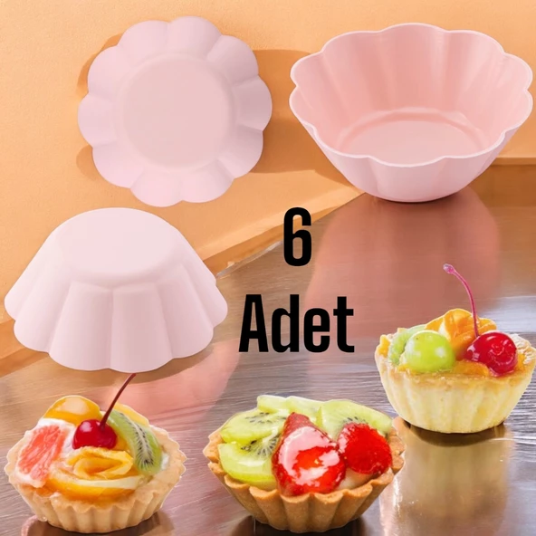 Silikon Yonca Kek ve Muffın Kalıbı 6'lı paket - Resim 4