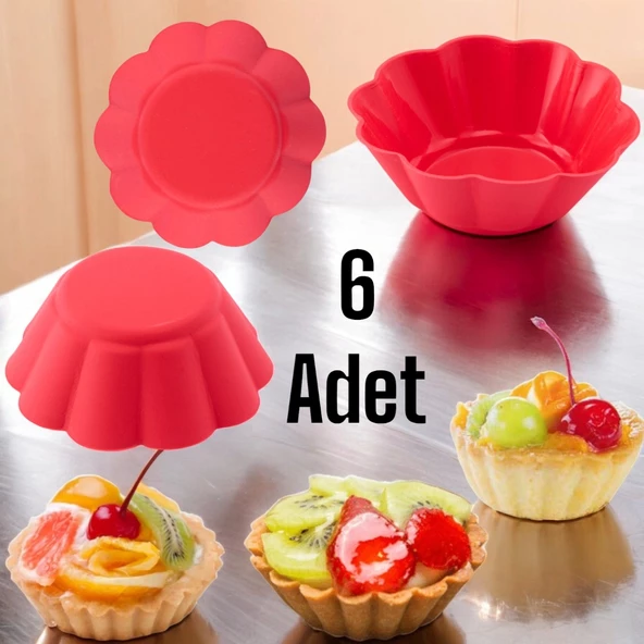 Silikon Yonca Kek ve Muffın Kalıbı 6'lı paket - Resim 2