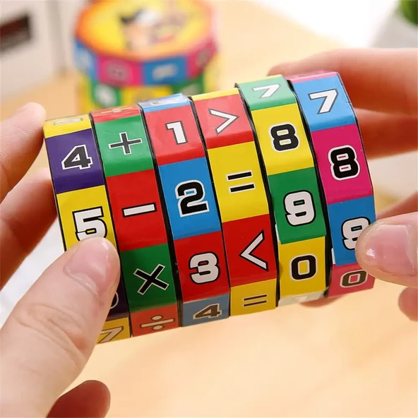 Matematik İşlem Küpü Eğitici Zeka Küpü Oyuncak 1 Adet