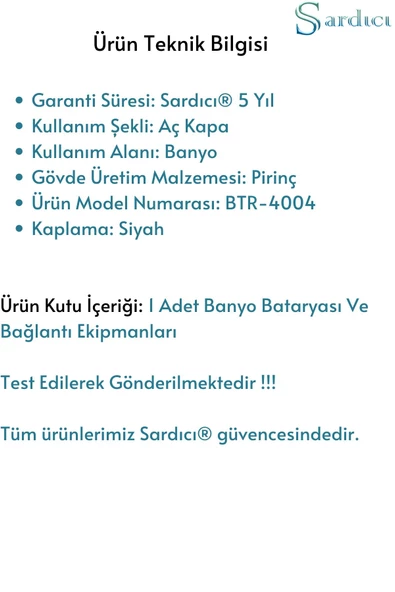 Mars Banyo Duş Bataryası Mat Siyah Zarif Tasarım - 3