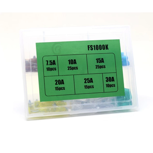Karışık Üniversal Mini Bıçak Sigorta Plastik Kutulu 100'lü Paket - 3