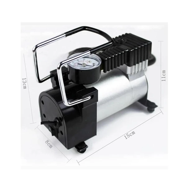 Sentinel Metal Gövdeli Gri Mini Oto Araç Hava Kompresörü 12V - 4