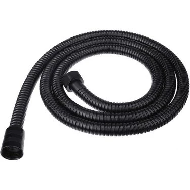 Turbo Siyah Duş Başlığı Stop Tuşlu 150 Cm uSiyah Duş Hortumu Siyah Turbo Hortum - 5