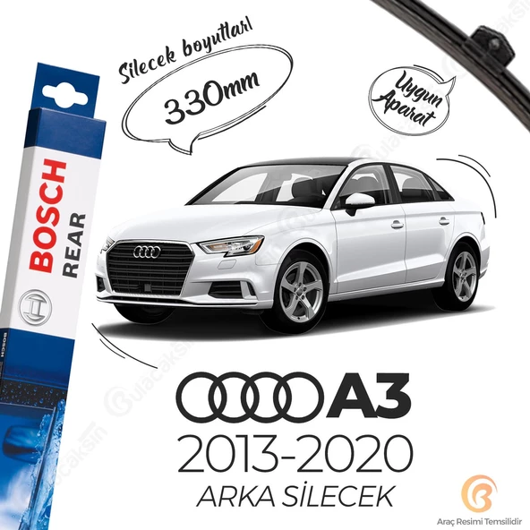 Bosch Rear Arka Silecek Audi A3 2013-2020 ile uyumlu ürün görseli