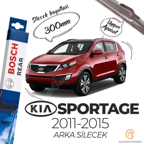 Bosch Rear Arka Silecek Kia Sportage 2010-2015 ile uyumlu