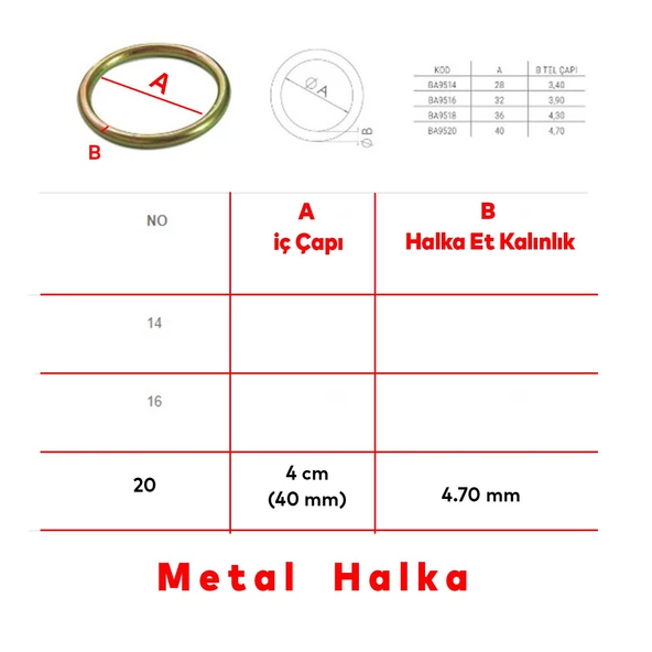 Metal Halka Sarı Renk No:20 Duvar Makrome Anahtarlık Süs Eşya Hobi Malzeme Karabina Aksesuar - 2