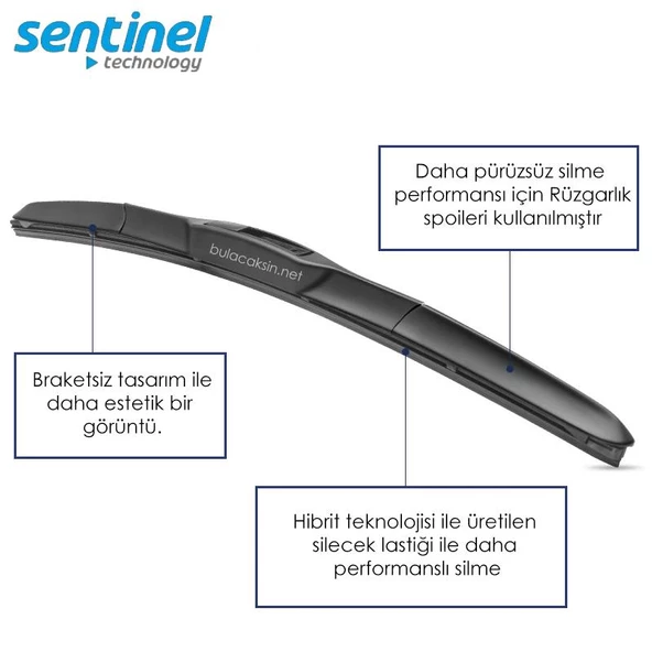 Sentinel Hibrit Silecek Takımı Suzuki Sx4 S Cross 2013-2015 ile uyumlu - 2