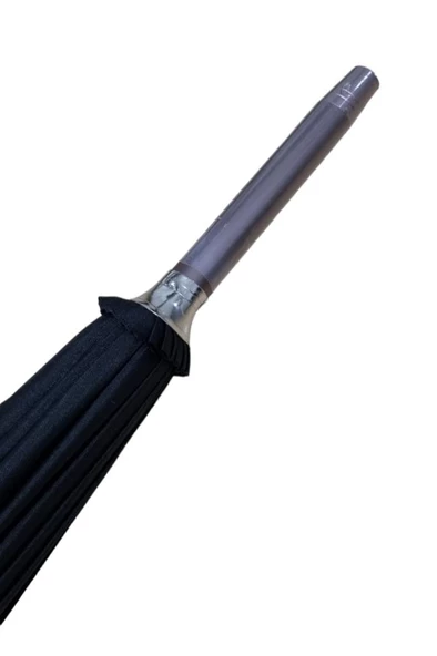 Baston Protokol Erkek Şemsiye 16 Fiber Telli Siyah Renk 105 Cm Çap Kapalı Boyut 95 Cm Kılıfsız - 5