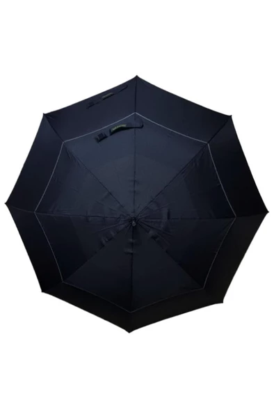 Snotline-April Protokol Erkek Şemsiye Çift Tente 120 Cm Çap Siyah Renk Jumbo Boy - 5