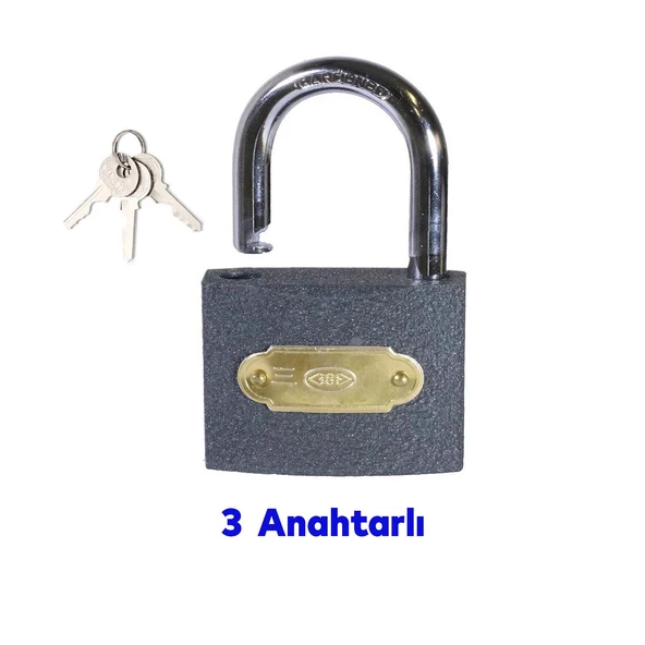 Sandık Kutu Askısı 35 Luk Menteşeli Kilit Aparatı Tosba Kilit 32 mm Asma Kilit 2'li Set - 5