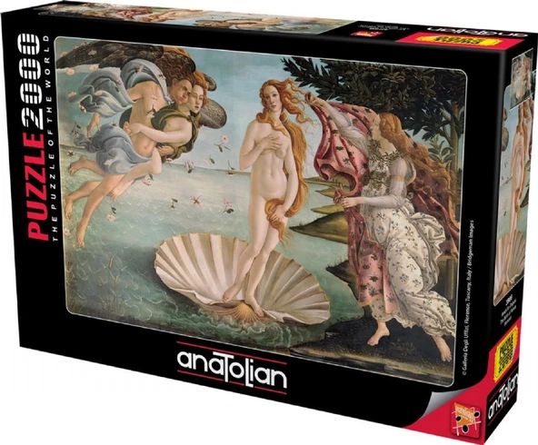 Anatolian 2000 Parça Venüs'ün Doğuşu Puzzle - Botticelli - Resim 2