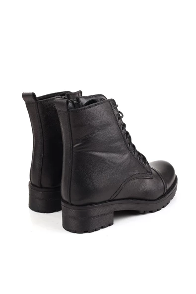 Castle Black 42345-1 Hakiki Deri Günlük Kadın Postal Bot - 4