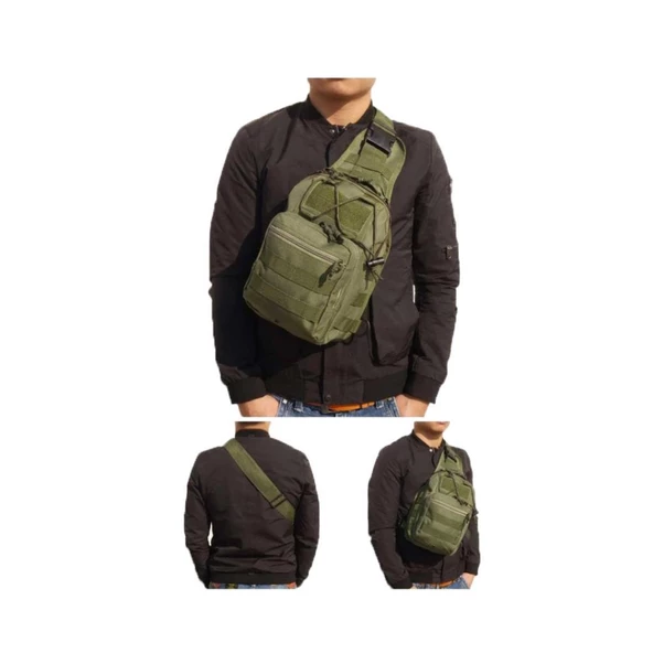 Single Sword Su Geçirmez Taktik Tek Omuz Çapraz Çanta - 6