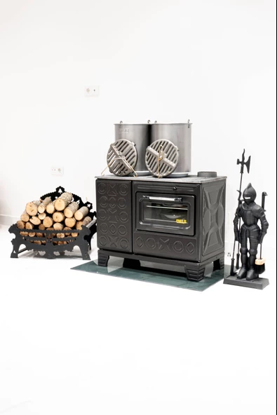 KOVALI FIRINLI ALTTAN DELİKLİ UYUYAN KÖMÜR ODUN MAŞİNGA VE KUZİNE MODELİ - 4